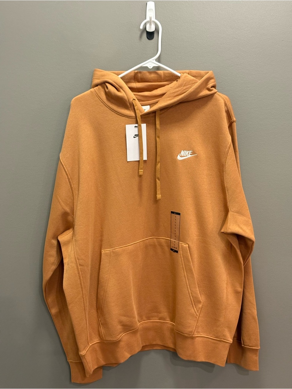 Nike Men’s Hoodie in Burnt Orange with White Logo